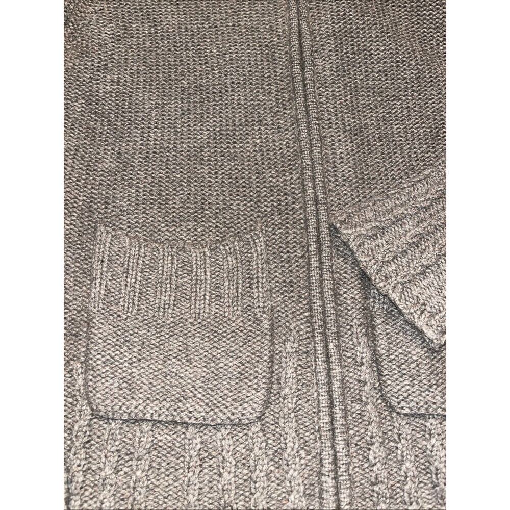 Carhartt Womens Full Zip Cardigan Sweater Size S Brown Lambswool Blend Pockets - Picture 2 of 5